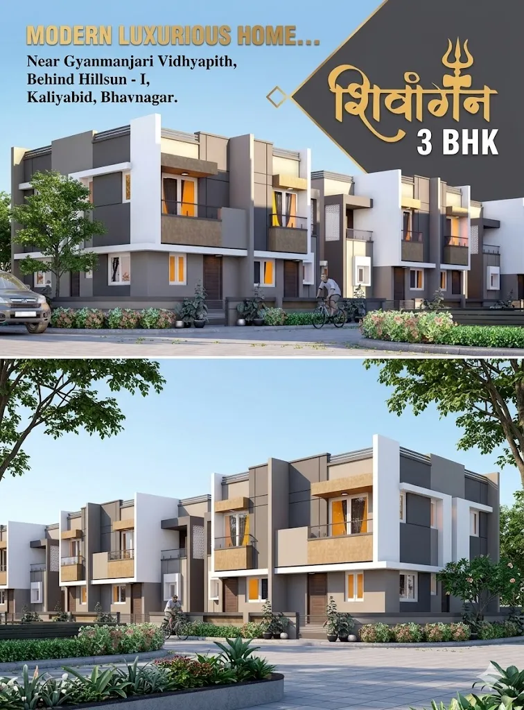 Modern 3 BHK Independent House for Rent near Gyanmanjari School, Kaliyabid, Bhavnagar
